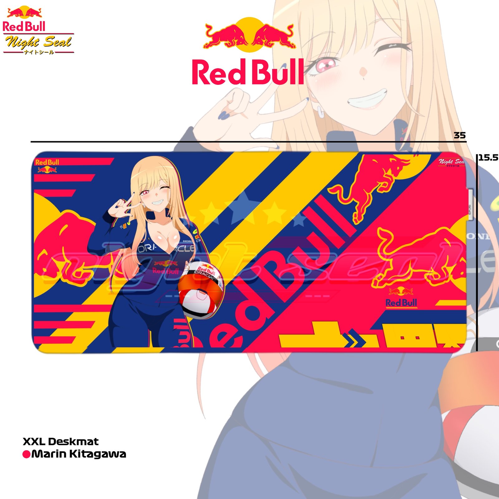 Red Bull V.2 / XXL Desk mats | NightSeal77